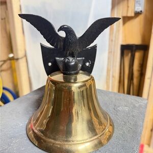 Vintage 70’s Brass Bell with Eagle Topper